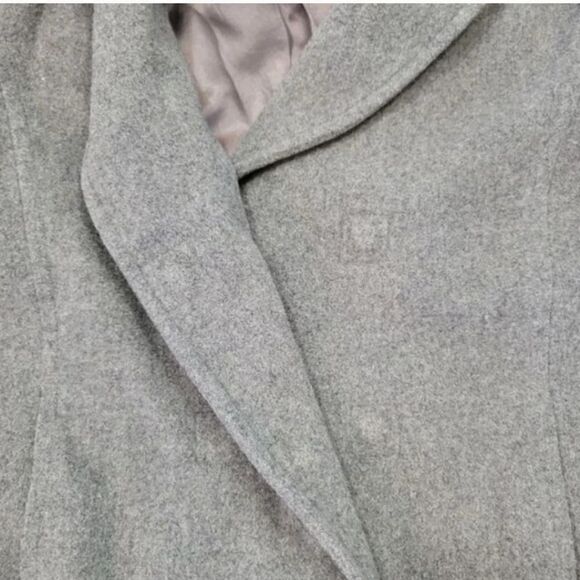 Mango MNG Wool Double Breasted Magnetic Closure Pea Coat in Gray Size M - Picture 9 of 12